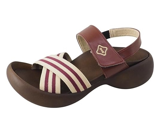 リゲッタ リゲッタ ボーダークロスゴムサンダル ダークレッド M CJEG5238-DRD-M(23.0cm-23.5cm) 1足(ご注文単位1足)【直送品】