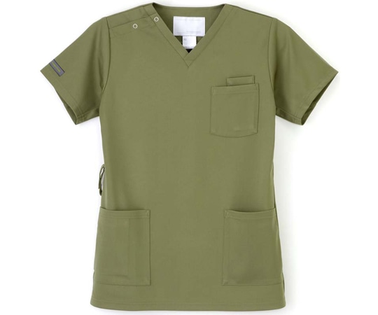 ナガイレーベン 男女兼用スクラブ オリーブ S RF-5502 1枚（ご注文単位1枚）【直送品】