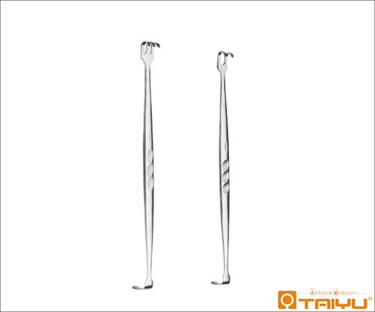 TAIYU（大祐医科工業） 指用扁平鈎×多爪鈎 幅7mm 深さ14×2爪 幅8.5mm鈍 全長16.5cm TY-352B 1本（ご注文単位1本）【直送品】