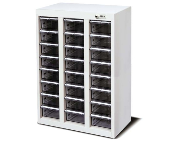 宮成製作所 薬剤保管庫メディロック MLBC配薬キャビネット ダイヤル錠 3列8段 ポリカトレー MLBC-024D-S 1台（ご注文単位1台）【直送品】