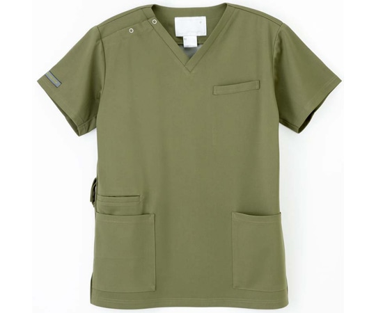 ナガイレーベン 男子スクラブ オリーブ L AY-5552 1枚（ご注文単位1枚）【直送品】