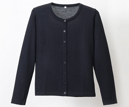 ディーフェイズ 抗ピル丸首カーディガン ブラック L D-1005 1着(ご注文単位1着)【直送品】