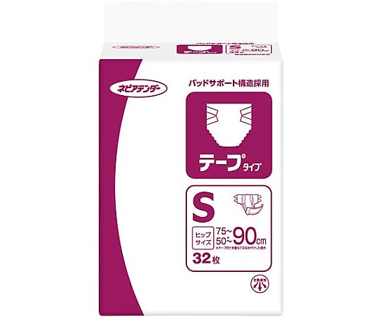 王子ネピア ネピアテンダー テープタイプ S 32枚入 65526 1パック（ご注文単位1パック）【直送品】
