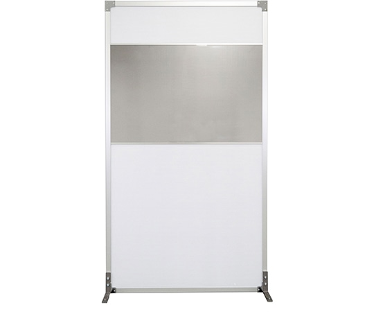 岐阜プラスチック工業 抗菌ウォール 軽量タイプ アジャスター仕様 フル(透明窓付き)パネル シルバー FS5-1020F 1個(ご注文単位1個)【直送品】