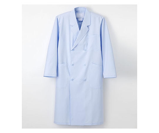 ナガイレーベン 男子ダブル診察衣 ブルー LL KEX5100 1枚（ご注文単位1枚）【直送品】