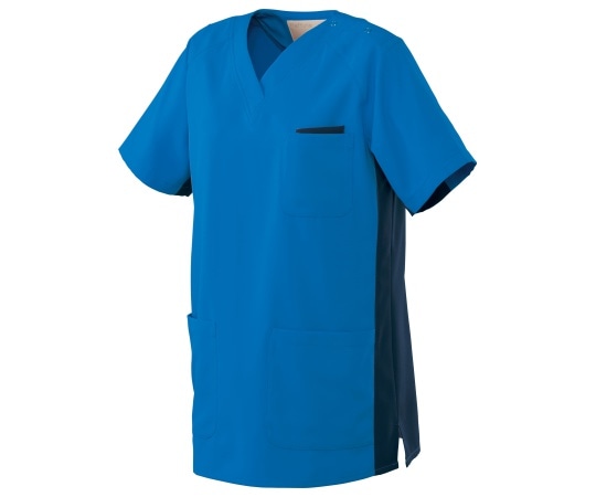 オンワード スクラブ ミディアムブルー×ネイビー S HS-8021 1枚（ご注文単位1枚）【直送品】