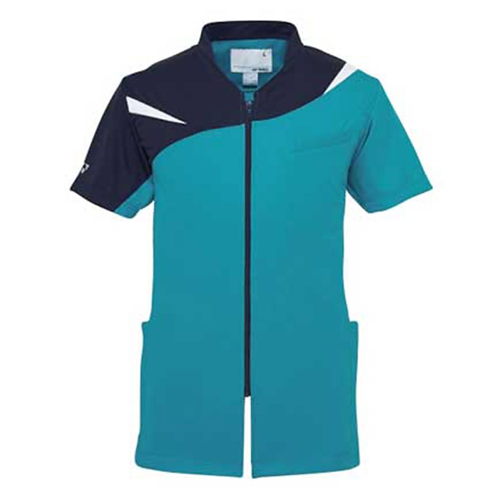 YONEX（トンボ） 前開きスクラブ ピーコックグリーン S（身丈68cm） CY831-46 S 1枚（ご注文単位1枚）【直送品】