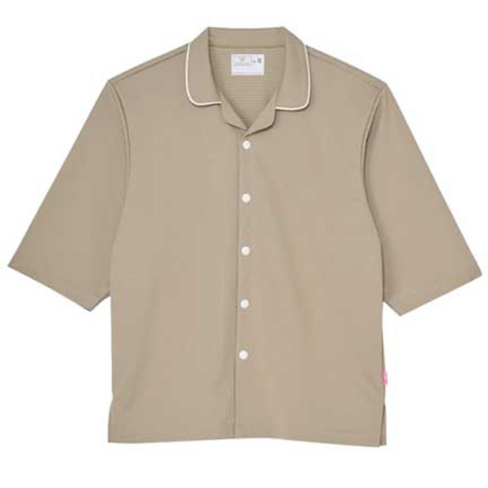 KIRAKU（トンボ） 前開きシャツ ベージュ L（身丈70cm） CV203-28 L 1枚（ご注文単位1枚）【直送品】