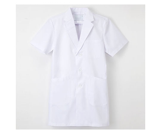 ナガイレーベン 男子シングル半袖診察衣 ホワイト BL KEX5112 1枚（ご注文単位1枚）【直送品】