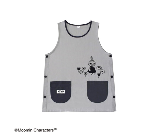 セントレディス ムーミン エプロン（両開きタイプ） グレー ST-IM0063 1枚（ご注文単位1枚）【直送品】