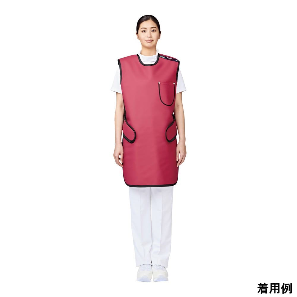 アズワン ワンタッチ防護エプロン(フレアKPPONE)ピンク S LE025S 1枚(ご注文単位1枚)【直送品】