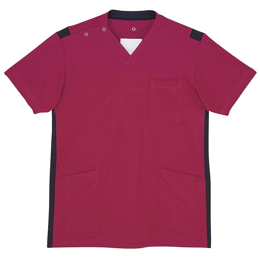 KIRAKU（トンボ） スクラブ バーガンディー SS（身丈66cm） CM305-15 SS 1枚（ご注文単位1枚）【直送品】