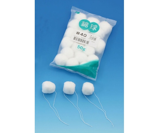 イワツキ 綿球 #40 ひも付 50g 001-016140 1パック（ご注文単位1パック）【直送品】