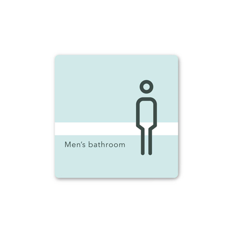 フジタ 室名札 白マットアクリル150角 病院向け ライン 男子トイレ2 AC-1515 HA-NH1-0104 1枚（ご注文単位1枚）【直送品】