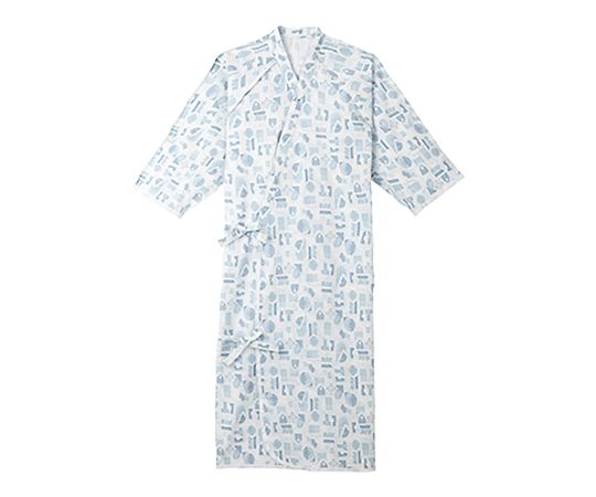 エンゼル（介護用品） ケアねまき ブルー L 5074 1枚（ご注文単位1枚）【直送品】