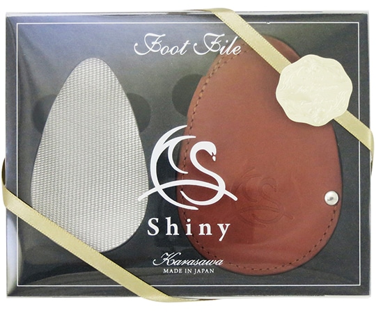 柄沢ヤスリ 踵ヤスリ ケースレザー(茶) 1個(ご注文単位1個)【直送品】