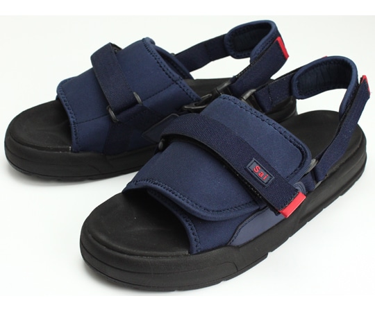 マリアンヌ製靴 ジャストフィットサンダル ネイビー S(22.0~22.5cm) WG510 1足(ご注文単位1足)【直送品】