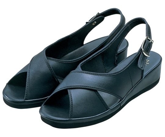 KAZEN ナースサンダル 黒 26.0cm 191-95 26.0cm 1足(ご注文単位1足)【直送品】