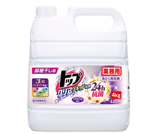 ライオンハイジーン トップ クリアリキッド抗菌 4kg×3入 HETAG4K 1箱(ご注文単位1箱)【直送品】