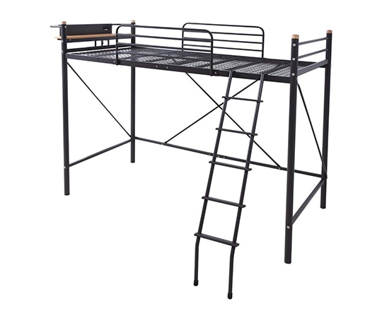 山善（YAMAZEN） 宮付きロフトベッド（ベッド下140cm） ダークブラウン HML2-1021（DBR） 1台（ご注文単位1台）【直送品】