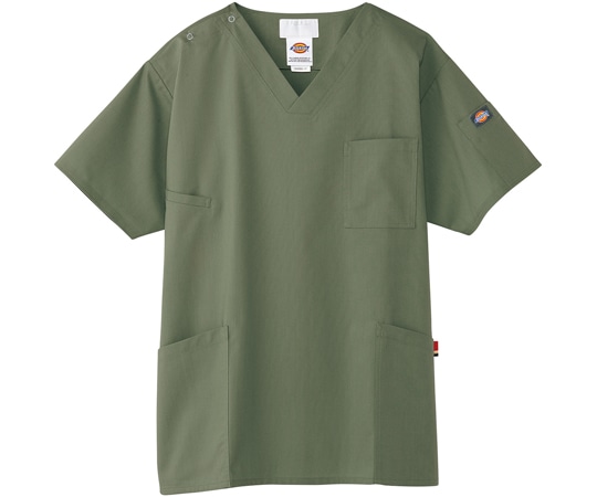 フォーク スクラブ セージグリーン LL 7033SC-4 1枚（ご注文単位1枚）【直送品】