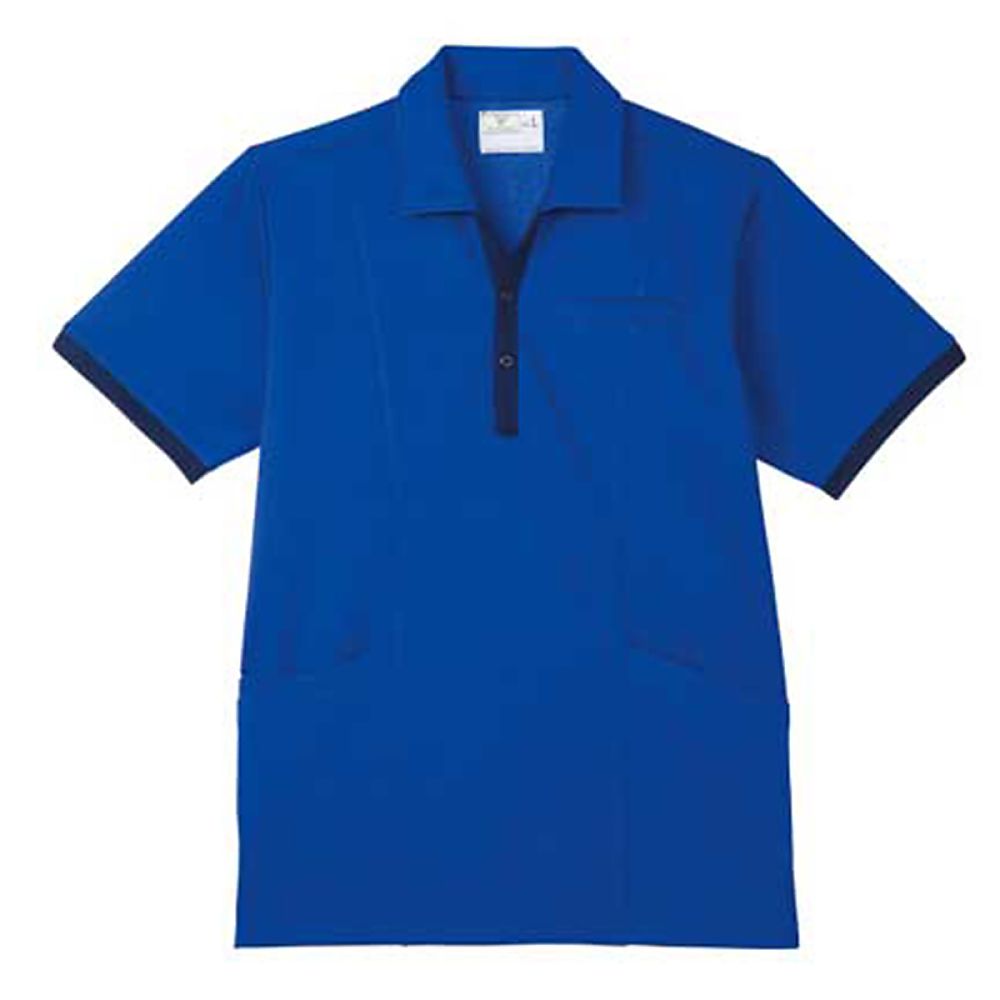 KIRAKU（トンボ） ケアワークシャツ ロイヤルブルー SS（身丈64cm） CR129-85 SS 1枚（ご注文単位1枚）【直送品】