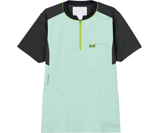 フォーク ジップアップスクラブR パステルグリーン×チャコール LL CK700-6 1枚（ご注文単位1枚）【直送品】