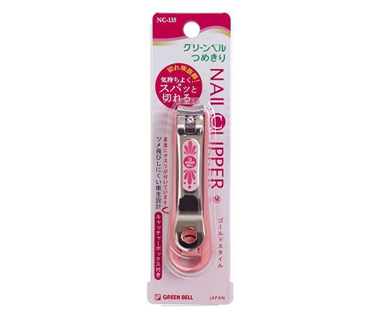 グリーンベル ゴールド爪切M（ピンク） NC-135 1個（ご注文単位1個）【直送品】