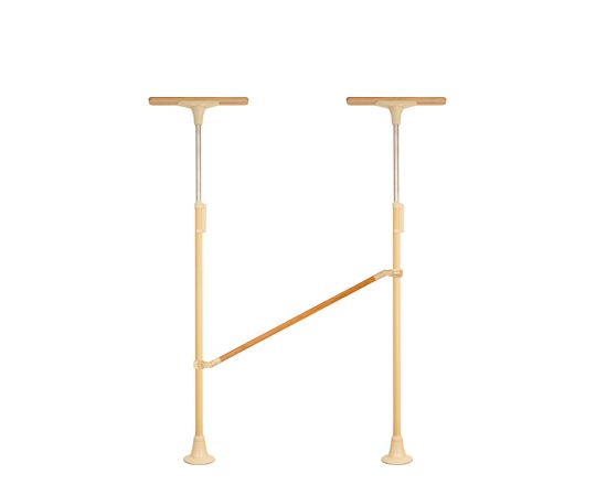 DIPPERホクメイ ベスポジBPZ Tベース ショート H型 木手すり 曲げ1200 セット BPZ-H2100-62 1個（ご注文単位1個）【直送品】