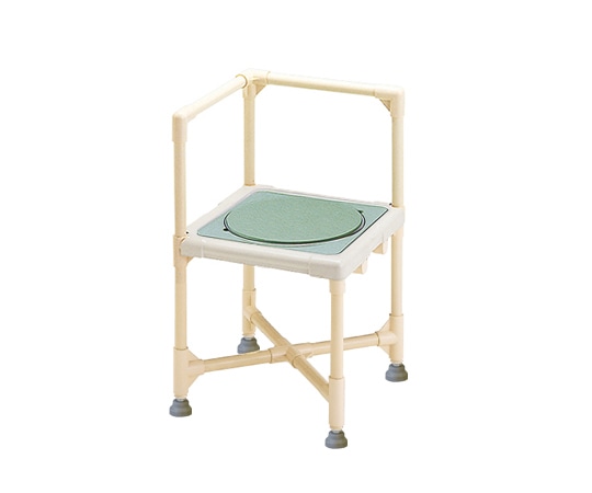 矢崎化工 シャワーいす L型 (ターンテーブルあり・アジャスターあり) CAT-0101 1台(ご注文単位1台)【直送品】