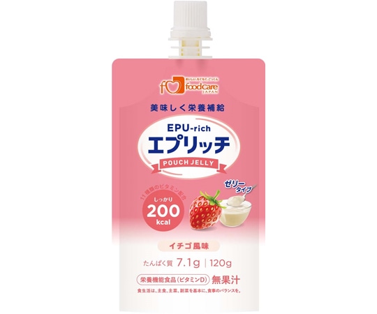 フードケア エプリッチパウチゼリー イチゴ風味 120g×36袋入  1箱（ご注文単位1箱）【直送品】