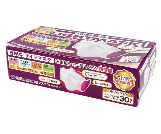 ビー・エム・シー BMC ライトマスク ふつう 1ケース（60箱入）  1ケース（ご注文単位1ケース）【直送品】