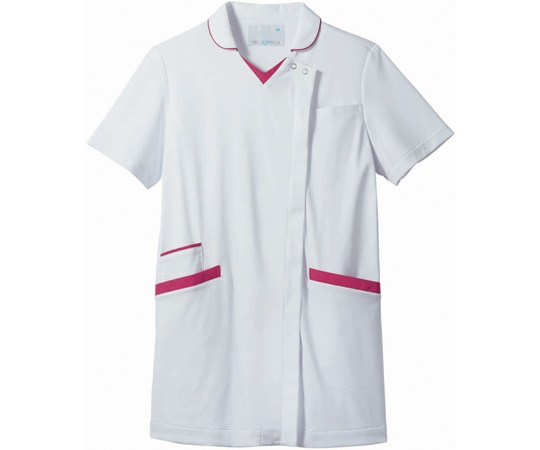 住商モンブラン スクラブ レディス半袖 白/バーガンディ LL 73-2278 LL 1枚（ご注文単位1枚）【直送品】