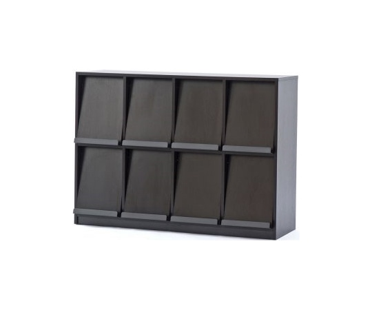 アール・エフ・ヤマカワ フラップシェルフⅡ 4列2段 ダークⅡ RFFLPS2-42DB2 1台（ご注文単位1台）【直送品】