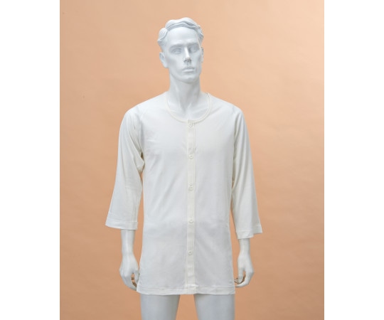 神戸生絲 紳士前開き7分袖（ボタン式） LL No.1VLL 1枚（ご注文単位1枚）【直送品】