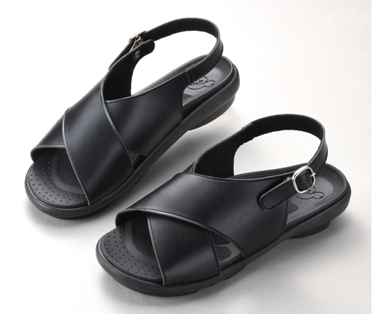 リゲッタ ツヴォルサンダル ブラック M(23.0~23.5cm) TB203-BLK-M 1足(ご注文単位1足)【直送品】