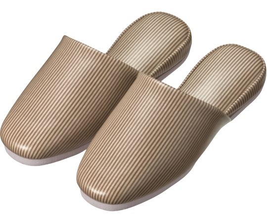日紅商事 ストライプ柄スリッパ ブラウン 20足セット NA1001（20ソクセット）-ブラウン-26.0cm 1箱（ご注文単位1箱）【直送品】