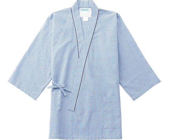 KAZEN 患者衣（甚平型） ブルー LL 285-71 LL 1枚（ご注文単位1枚）【直送品】