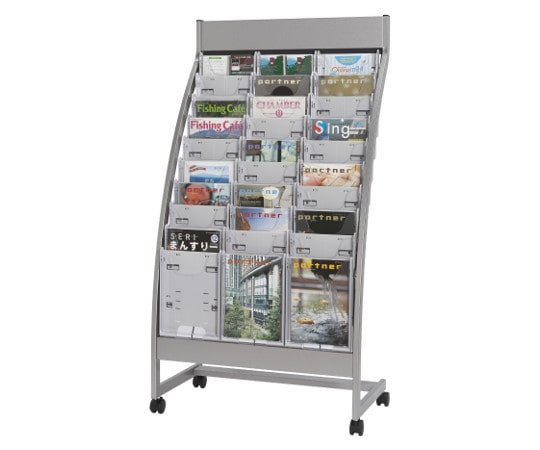 ナカキン パンフレットスタンド 3列10段 ホワイト PSR-C310-W 1台（ご注文単位1台）【直送品】