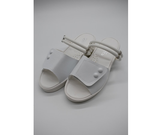 山一 2WAY面ファスナーサンダル ホワイト S 7703WHS 1足（ご注文単位1足）【直送品】