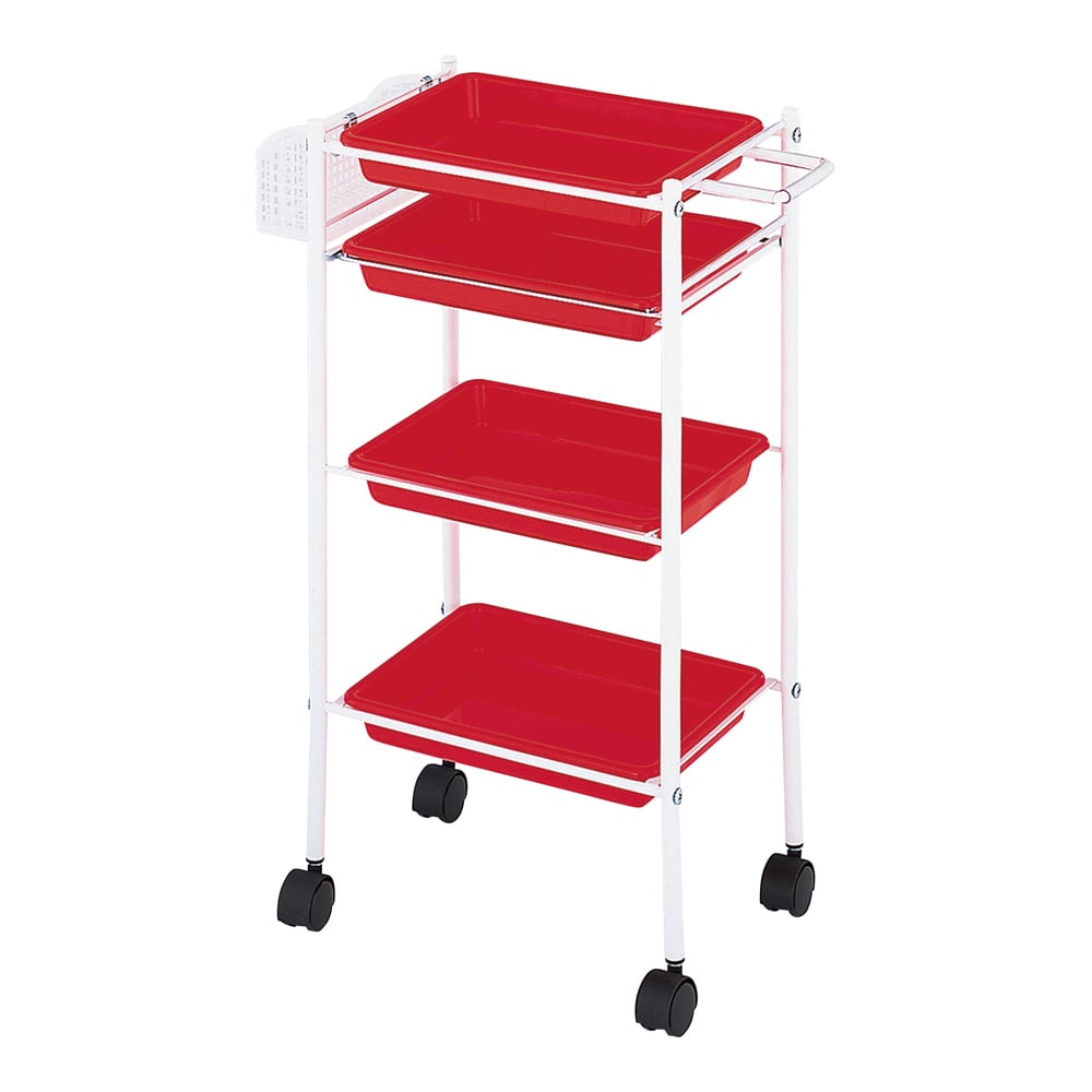 西村製作所 トレーワゴン（C-305） 510×280×835mm レッド  1台（ご注文単位1台）【直送品】