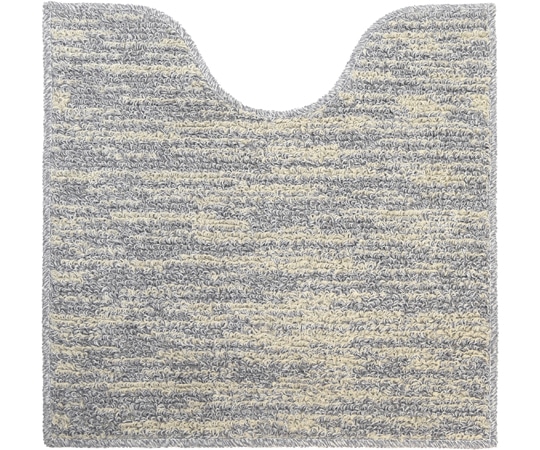 三愛繊維 ストローク コットン×リネン トイレマット チャコール 60×60cm 1個(ご注文単位1個)【直送品】