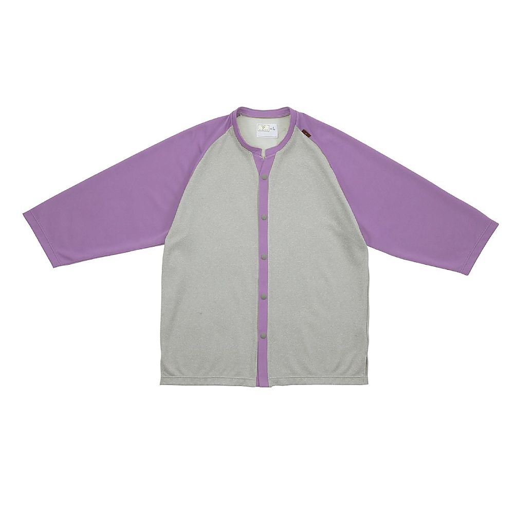 KIRAKU（トンボ） 前開きシャツ パープル×シルバーモク S（身丈65cm） CR800-81 S 1枚（ご注文単位1枚）【直送品】