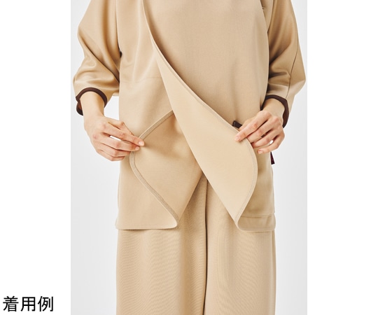 フォーク 検診衣 サンド LL 7086BK-10 1枚（ご注文単位1枚）【直送品】