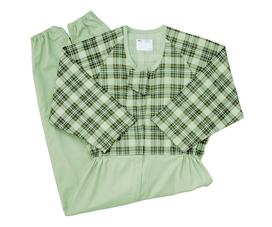 エンゼル（介護用品） 介護寝巻き コンビネーション（フルオープン型） タータングリーン M 5738-TA 1枚（ご注文単位1枚）【直送品】