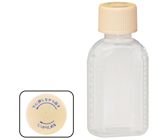 金鵄製作所 小判型投薬瓶 100mL セーフティキャップ 200本入 24020-017 1箱（ご注文単位1箱）【直送品】