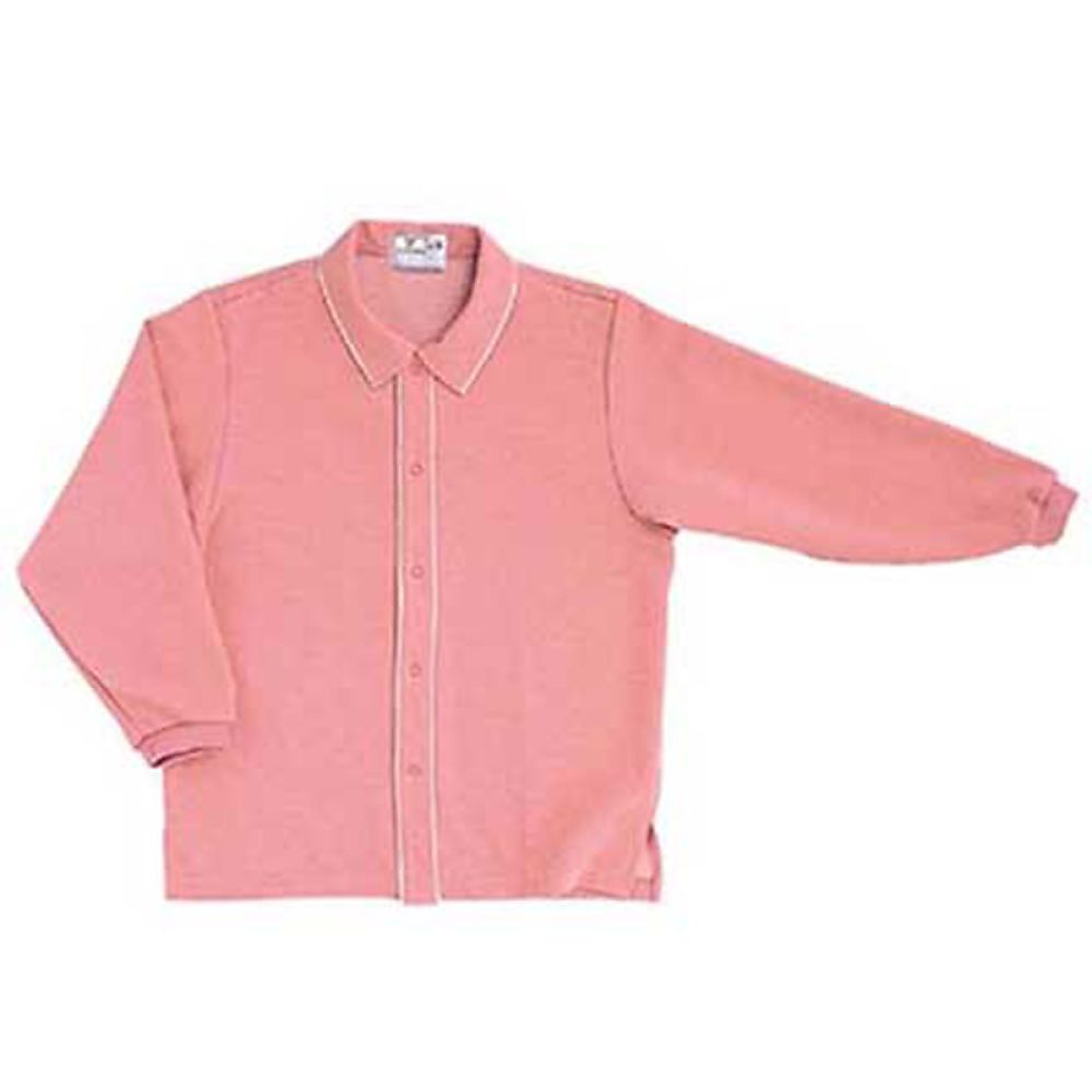 KIRAKU（トンボ） 前開きシャツ ピンク LL（身丈72cm） CR810-14 LL 1枚（ご注文単位1枚）【直送品】