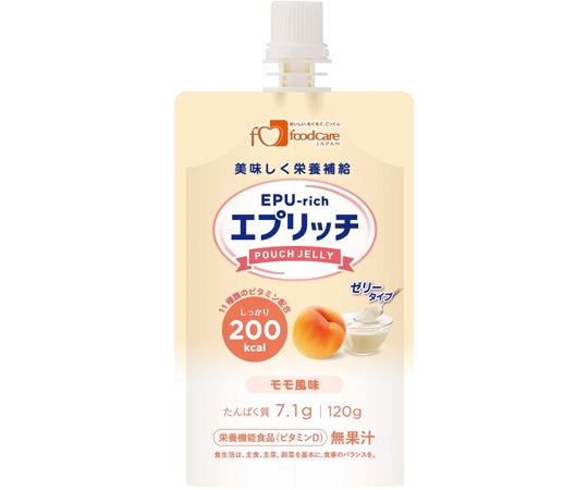 フードケア エプリッチパウチゼリー モモ風味 120g×36袋入  1箱（ご注文単位1箱）【直送品】