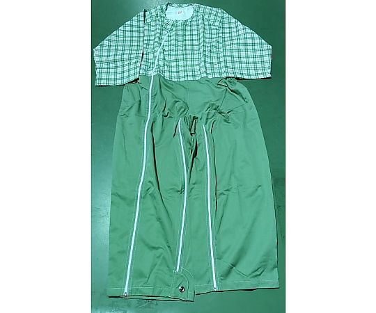 アズワン 介護つなぎ グリーン 3Lサイズ 10枚入  1箱（ご注文単位1箱）【直送品】