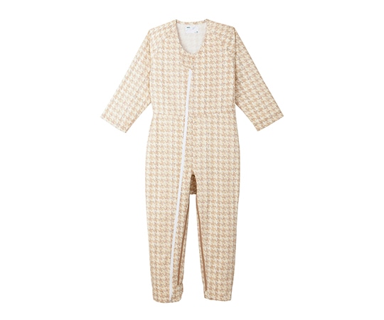 エンゼル（介護用品） 介護寝巻き コンビネーションⅡ（フルオープン型） チドリベージュ S 5638-A 1枚（ご注文単位1枚）【直送品】